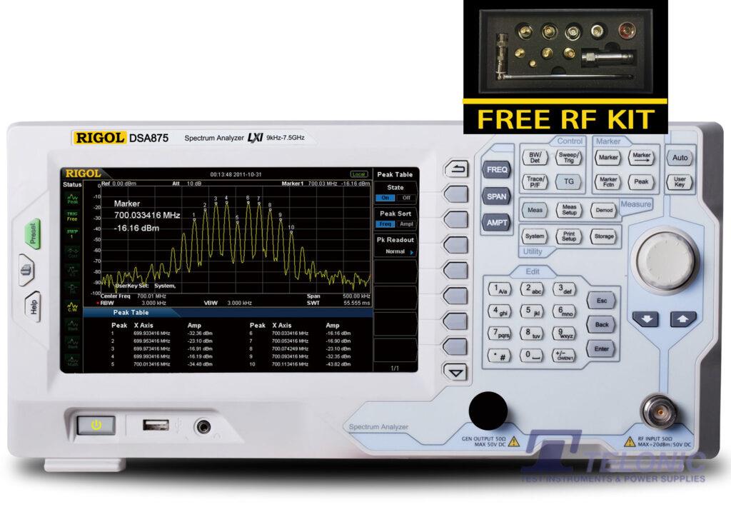 Image of Rigol dsa875 front