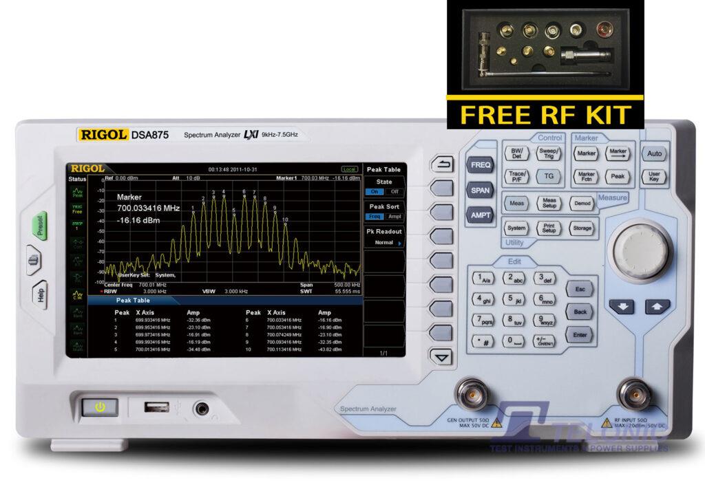 Image of Rigol dsa875 tg front