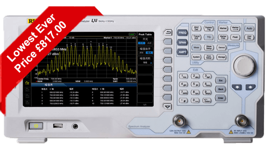 Rigol DSA815-TG 1.5GHz Spectrum Analyser