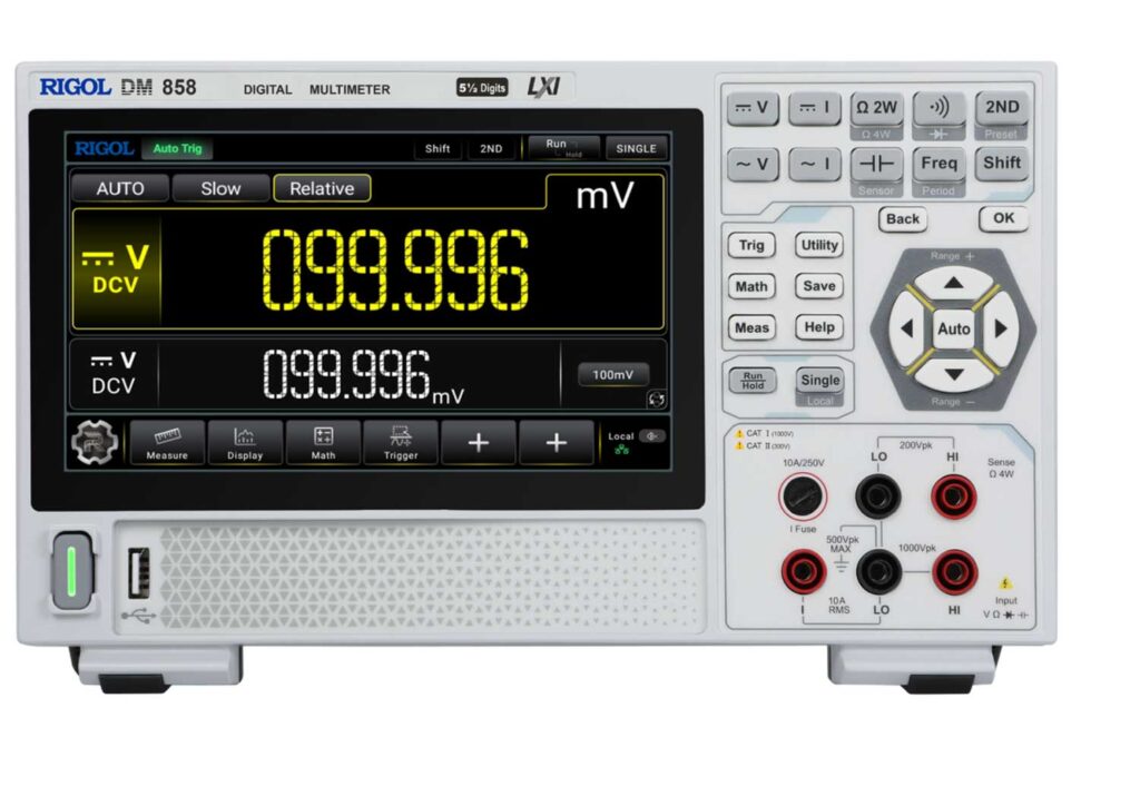 Image of Rigol858 bench multimeter front telonic uk