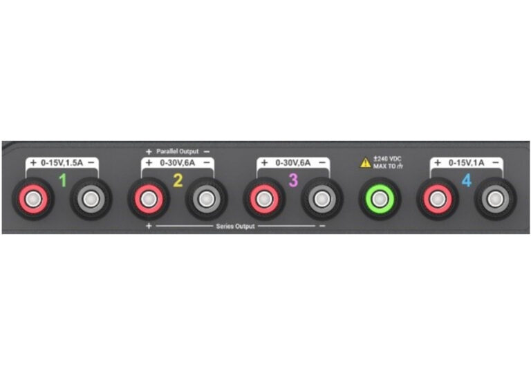 Series and parallel functions allow two channels combined into one output with more power output capability, extending the application range. Each of 4 channels power can be turned on or off independently or all together.