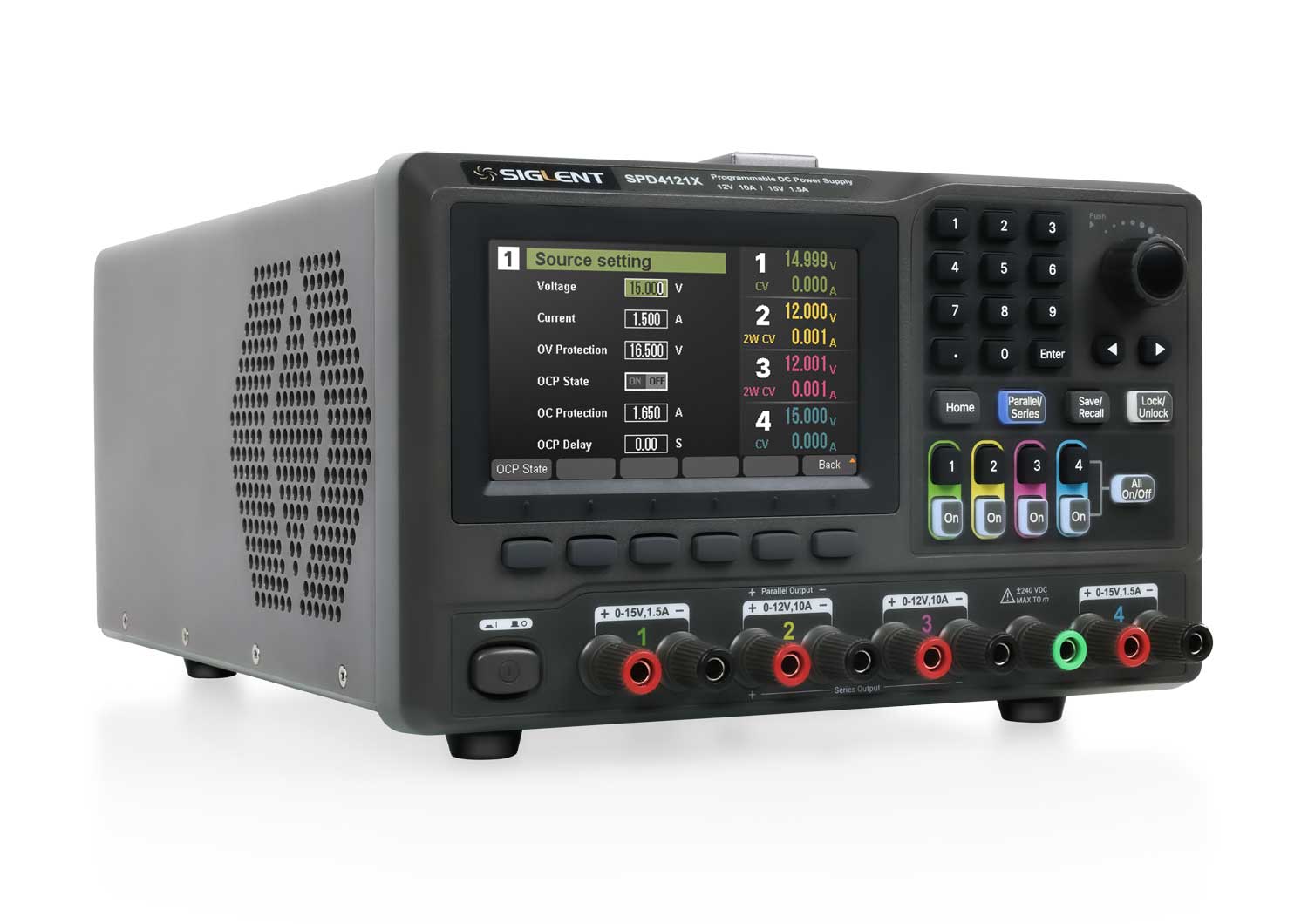 Image of Siglent spd4121x dc power supply right