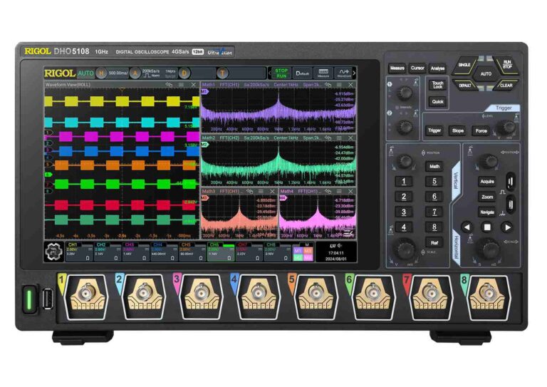 RIGOL DHO5108 12 bit, 8Ch, 1GHz, 4GSa/s High Resolution Oscilloscope