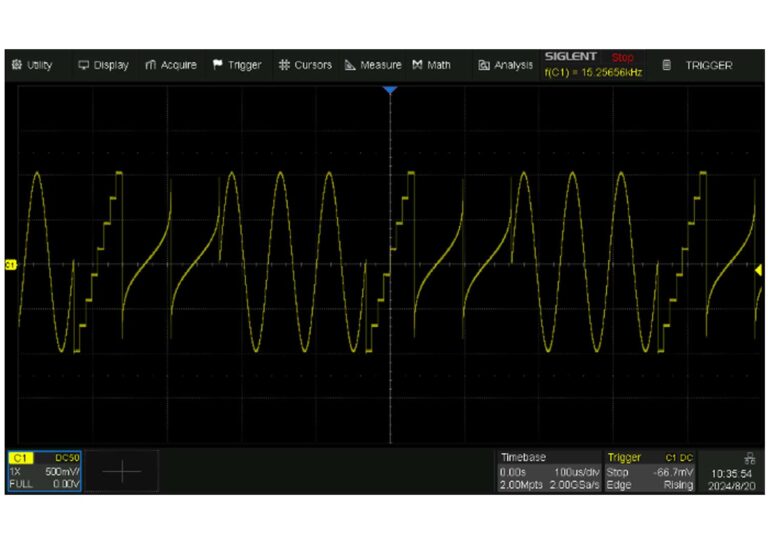 Provides sequence playback function to easily meet various testing needs. Maximum waveform storage depth reaches 8 Mpts/ch.