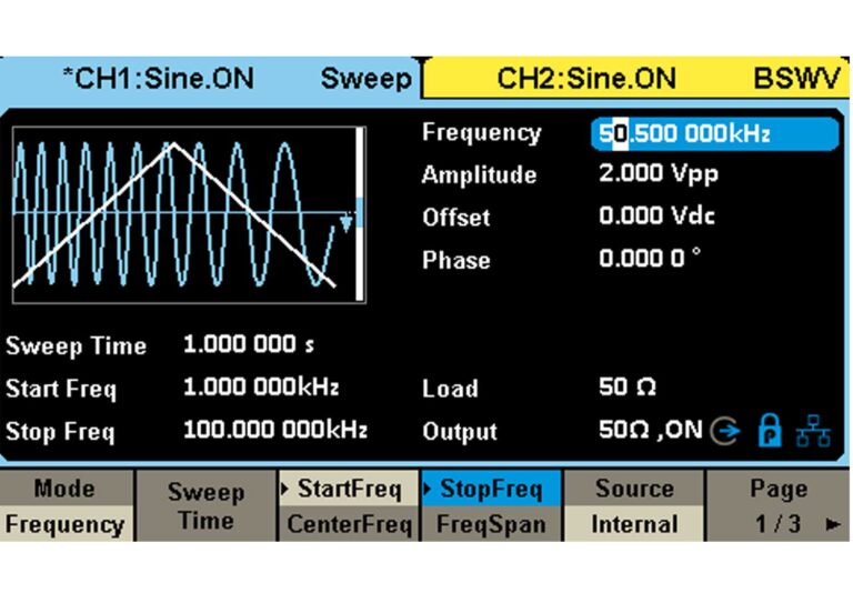 Supports two sweep modes, frequency and amplitude, to easily implement frequency sweep and amplitude sweep tests.