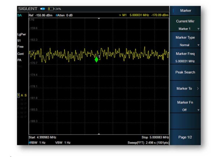 Ultra-Low Noise Performance<br />
<br />
Low DANL: -165 dBm/Hz <br />
Low-Noise Architecture: Minimizes internal noise for precise measurements.<br />
High Sensitivity: Enhanced monitoring of low-level RF signals.