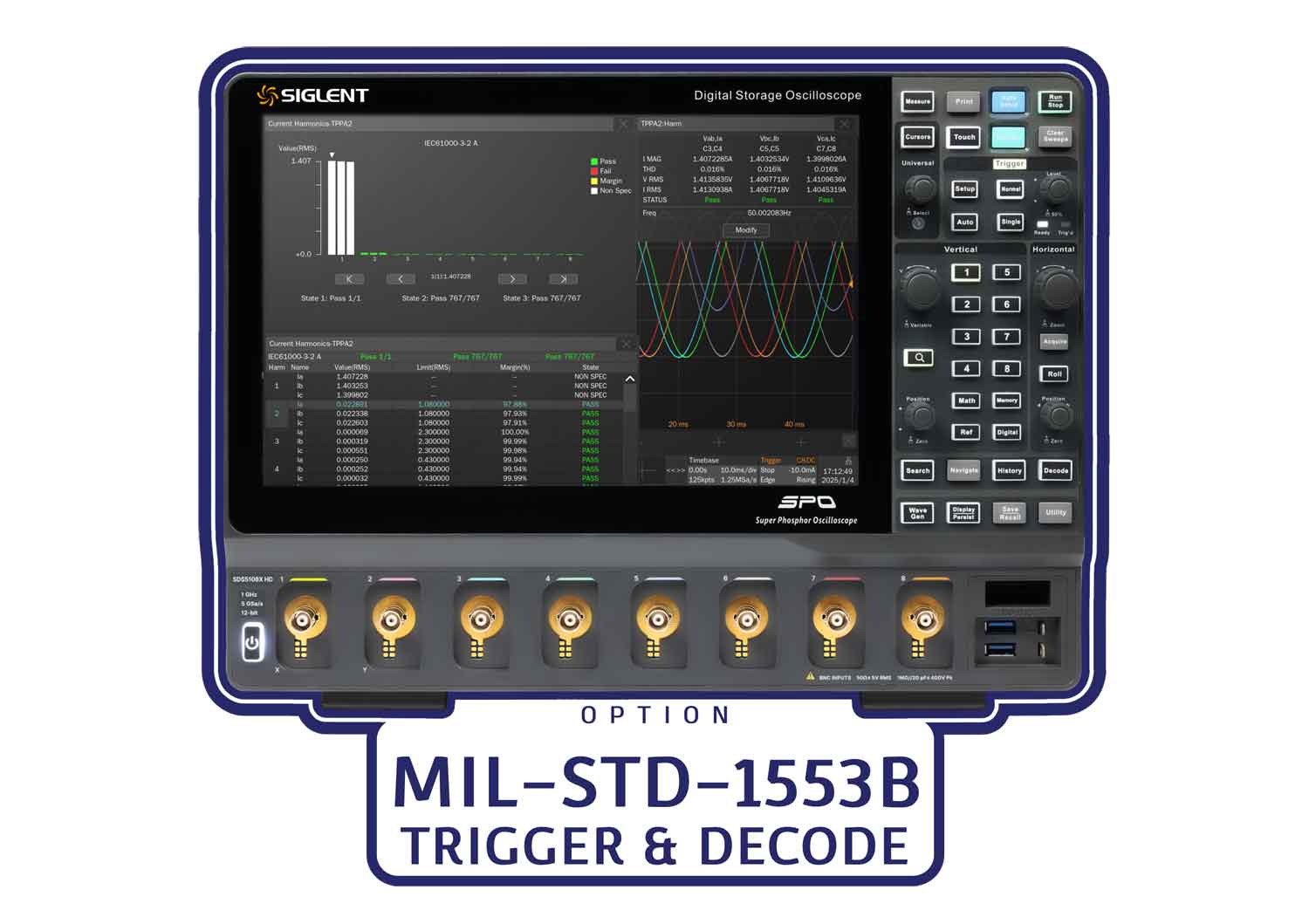 Siglent SDS5000HD-1553B MIL-STD-1553B trigger & decode Software Licence