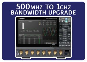Siglent SDS5000HD-8BW5TA 500 MHz to 1 GHz bandwidth upgrade