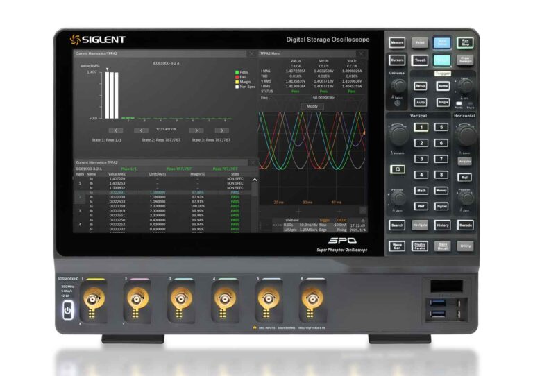 Siglent SDS5036X HD 6Ch, 350MHz, 5 GSa/s, 12 Bit, high resolution oscilloscope