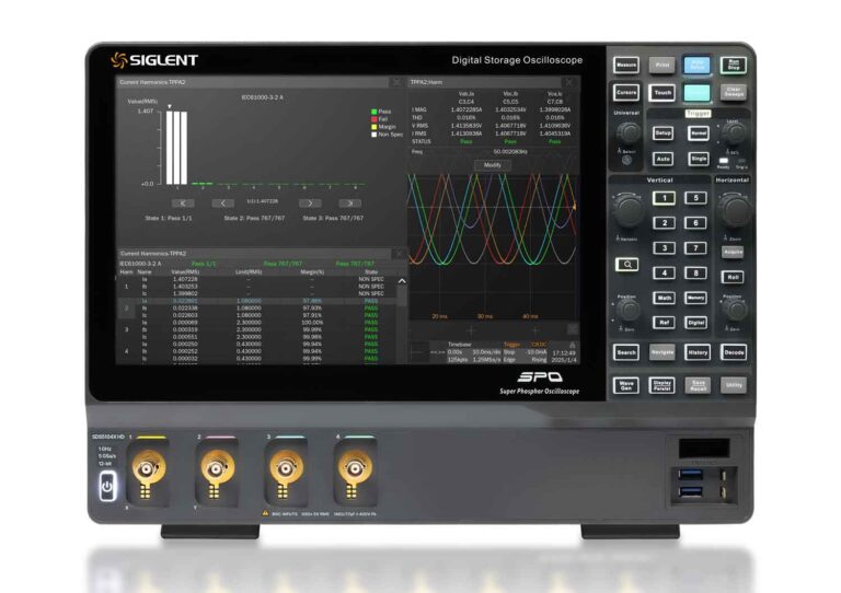 Siglent SDS5104X HD 4Ch, 1 GHz, 5 GSa/s, 12 Bit, high resolution oscilloscope