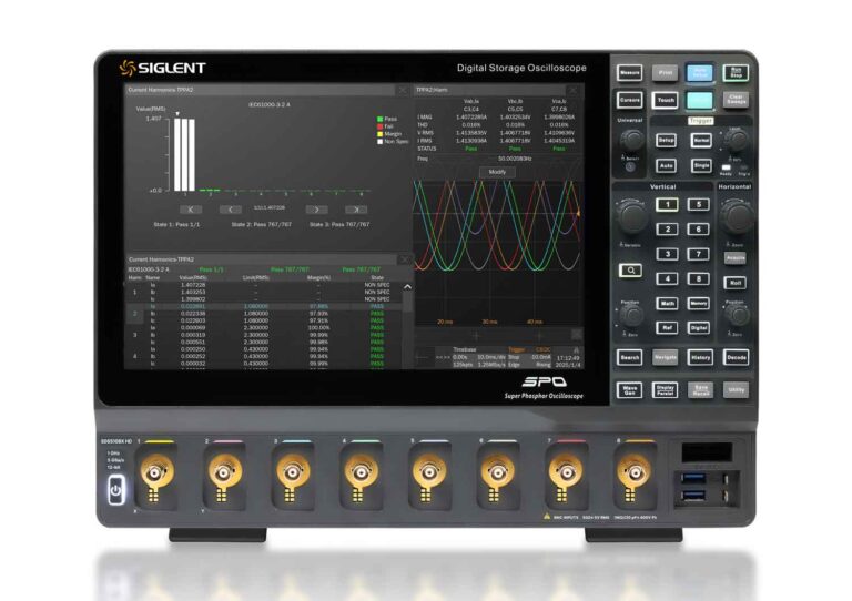 Siglent SDS5108X HD 8Ch, 1 GHz, 5 GSa/s, 12 Bit, high resolution oscilloscope