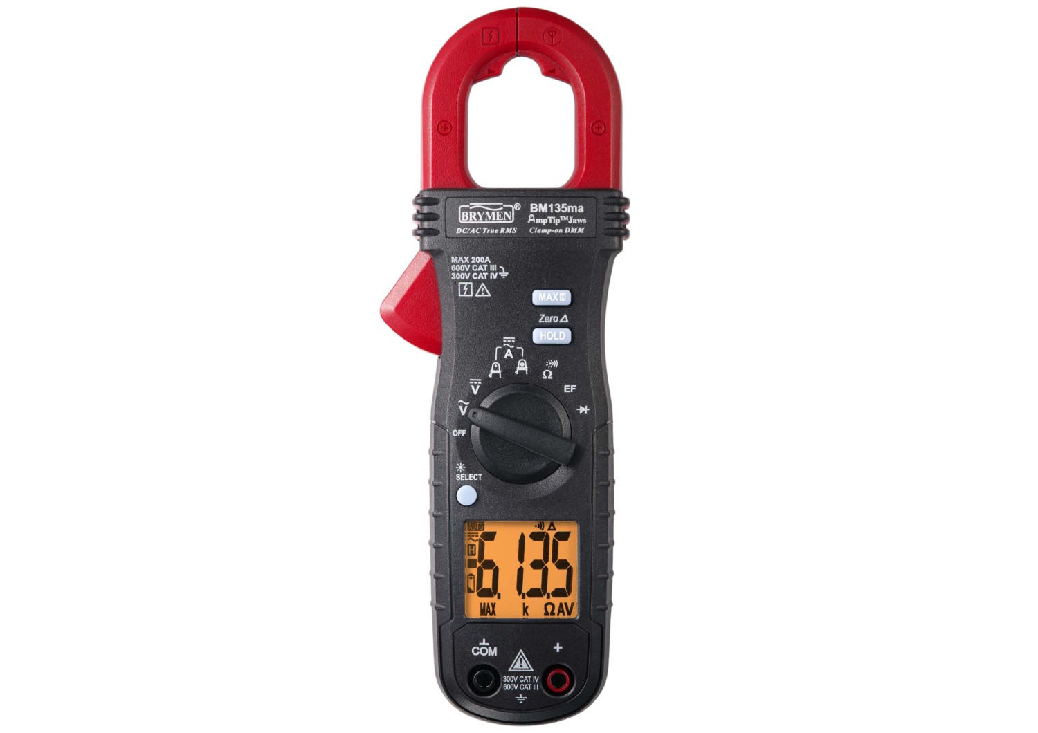 Brymen BM135ma Patented AmpTip Jaws Clamp-on Multimeter