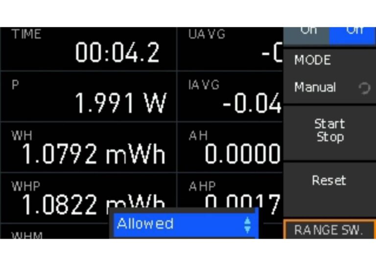 The integrator function serves a special purpose in unstable power measurements. The function is designed to compute and present the cumulative DUT power or energy consumption across a designated time span in both the active and standby states. Users can flexibly select their preferred acquisition mode, choosing between manual, time-based or event-based options. All R&S®NPA models deliver results in various formats, including positive, negative, and total watt-hours, with continuous updates in real time.