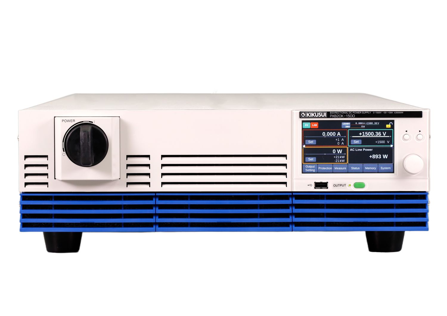 Kikusui PXB20K-1000 Regenerative Bi-Directional 20kW DC Power Supply 0V - 1000V 0A - +/- 60A