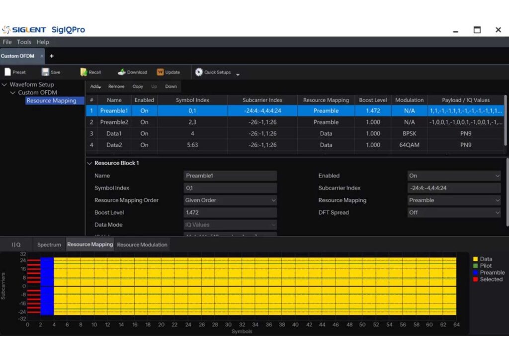 Signal 7 Software Siglent SigIQPro-OFDM Signal Generation Software