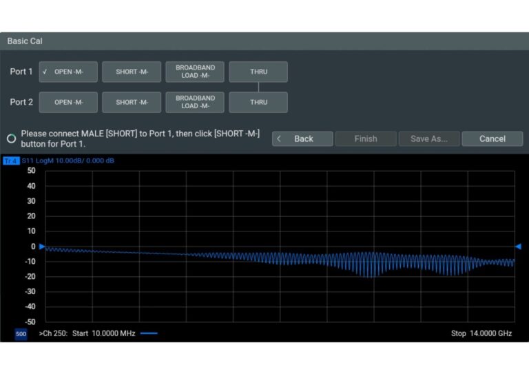 Maintain measurement accuracy with support for both mechanical and electronic calibration kits. The DNA800 Series supports SOLT, Response, OSL, Enhanced Response and additional calibration methods to minimise systematic measurement errors.