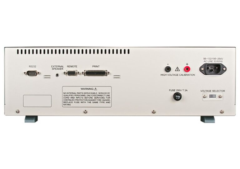 Use the RS-232, USB Host, printer and remote interfaces with the appropriate host software and accessories. Up to 500 test files can be stored in the instrument.