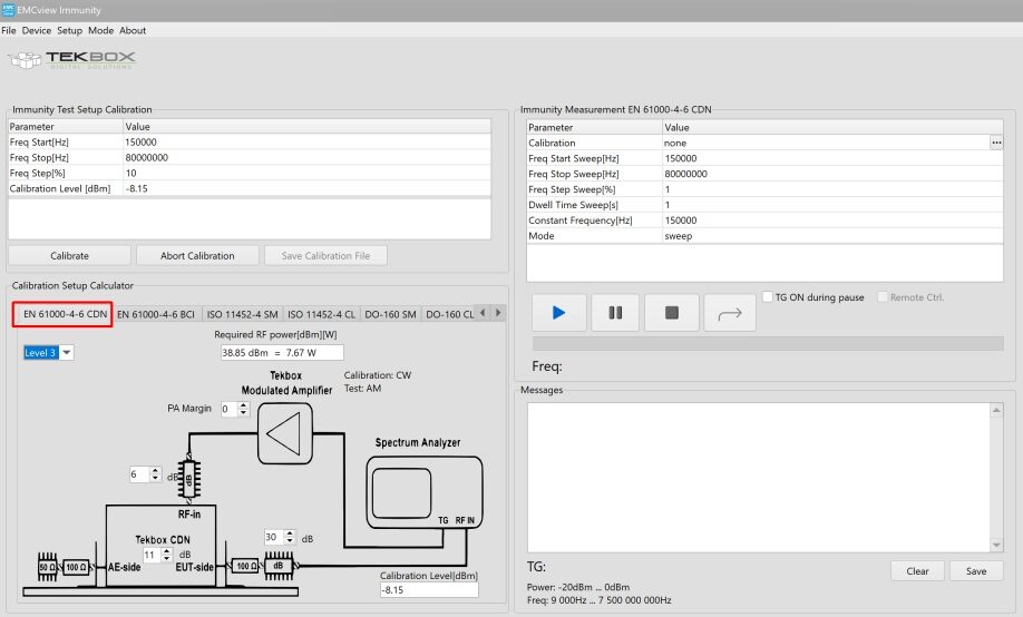 Tekbox emcview pro en 61000 4 6 cdn calibration screen telonicuk EMCview PRO EN 61000-4-6 CDN calibration and immunity-test screen
